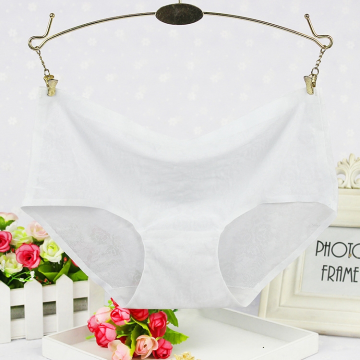 Breathable Gentle Hollow Sexy Jacquard One Piece Female Mid Waist Sexy Panties