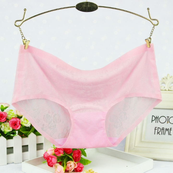 Breathable Gentle Hollow Sexy Jacquard One Piece Female Mid Waist Sexy Panties