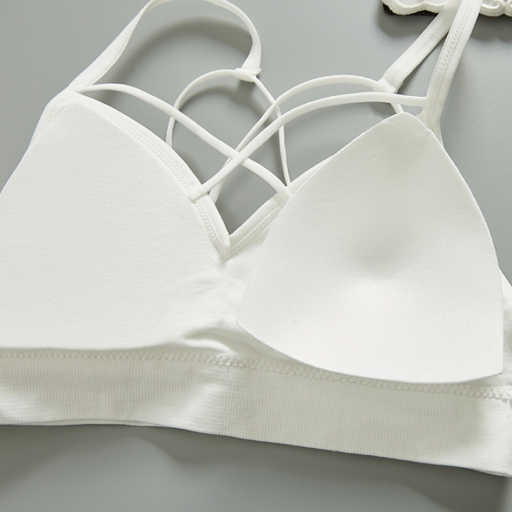 Seamless Sexy Thin belt cross Beauty back Tube top No rims Anti-light Bottoming Sling vest