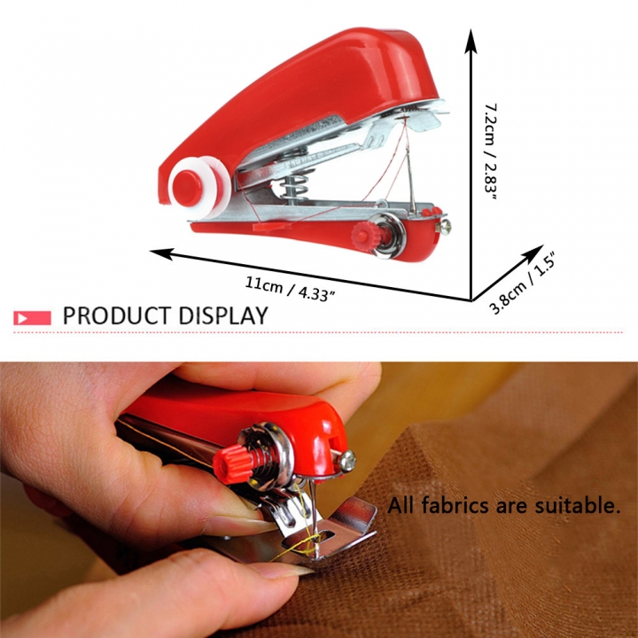 Handheld Mini Sewing Machine Portable Home DIY Needlework Cordless Machine Cloth Fabric Stitch