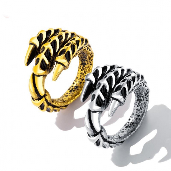 Western style Titanium steel Ring Men Claw personality Domineering ring paw index finger jewelry