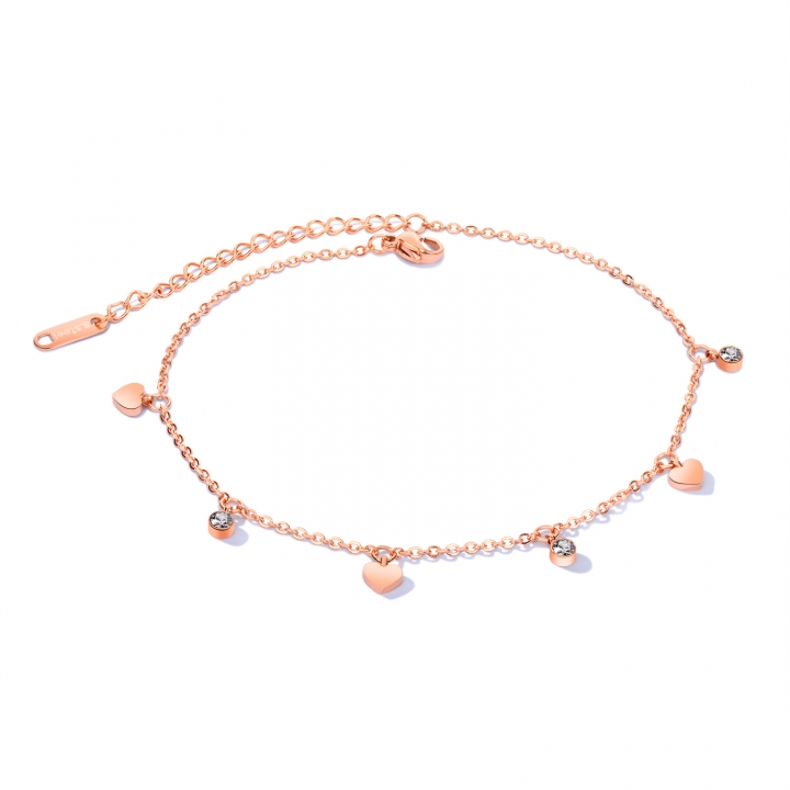 Titanium steel 18K rose gold Love Anklet Simple Girlfriend Sister chain Accessories
