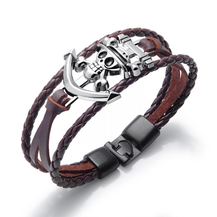 Western style Shantou Cowhide Weaving Bracelet fashion Anime personality Bracelet