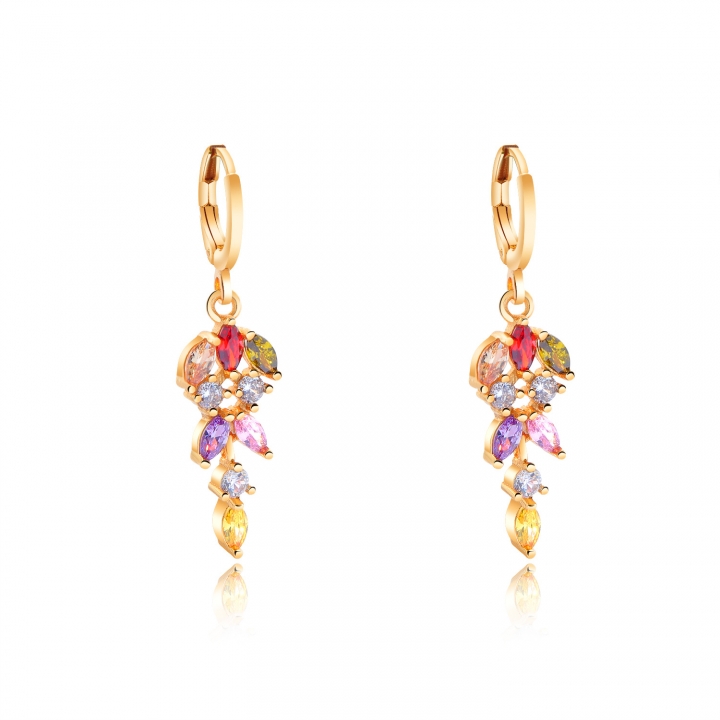 Personality bride Ms Copper plated Diamond earring Long section tassel Stud earring