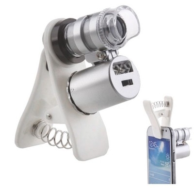 Microscope 60 times enlarge Mobile phone Magnifying glass Jewelry antique Identification