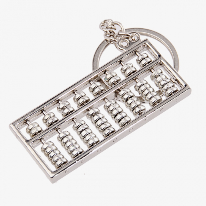Creative Large 8 files Gold abacus Silver abacus key Pendant metal Keychain