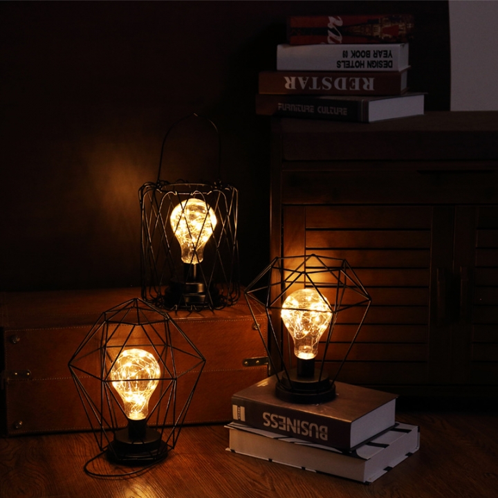 Room decoration Modeling lamp Diamond light globe Lantern Christmas lights led Iron art Night light