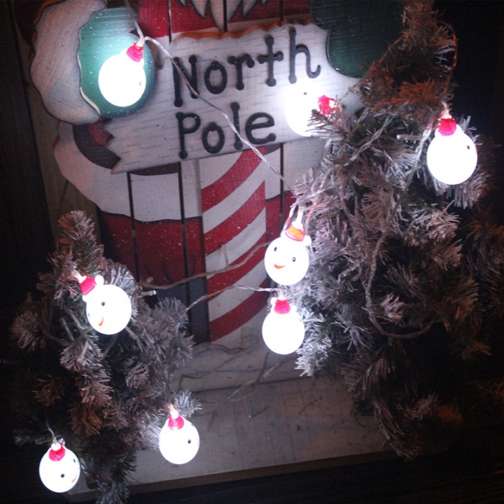 Led lantern Christmas snowman Old man head Children's room Teenage heart Decorative string