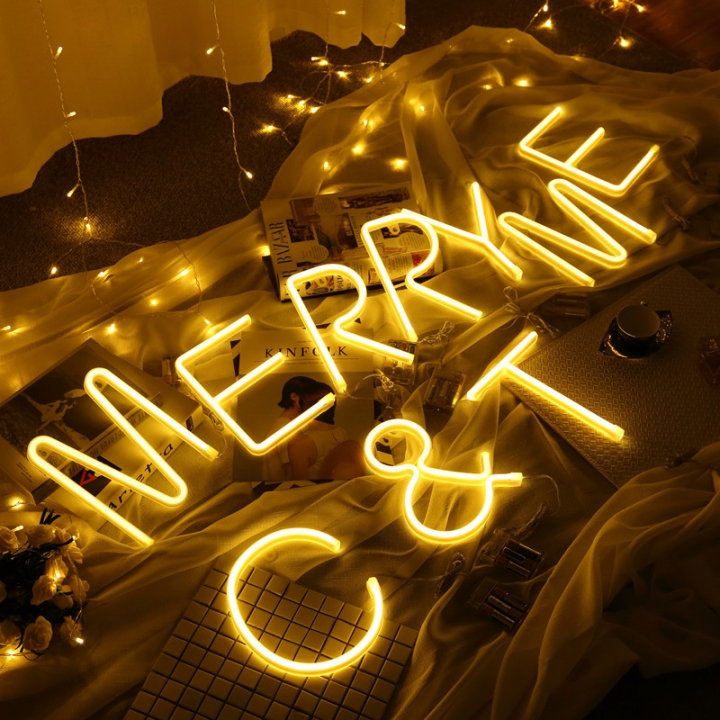 Neon Illuminate led Lantern English Letter light Love hill Bit arrow concert Night light