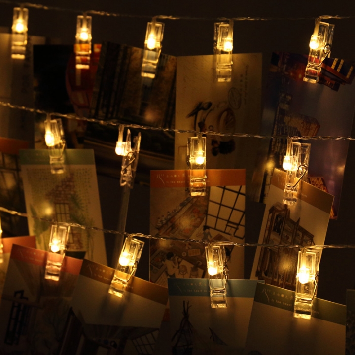 Star Photo Clip light string Romantic Bedroom room Arrange photo Decoration Net red light