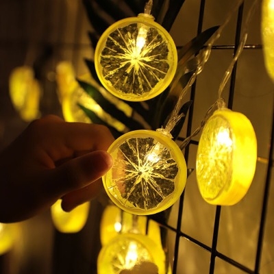 Lemon Slices String light Room Arrange Night light fruit Modeling lamp Party decoration Lantern
