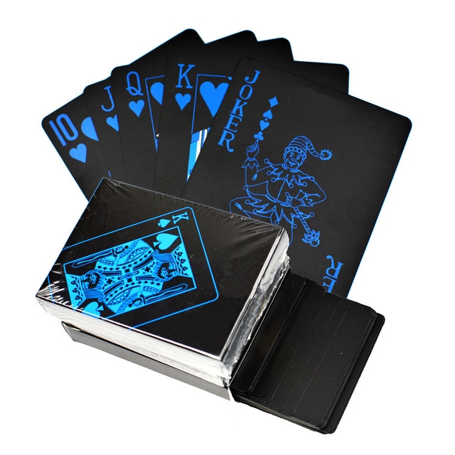 Poker Plastic Playing Cards Set Black Color Poker Card Sets Classic Magic Tricks Poker Games