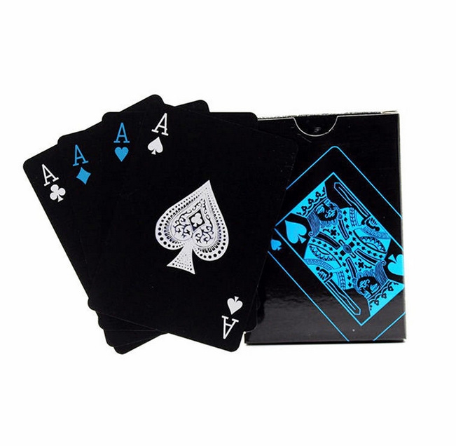 Poker Plastic Playing Cards Set Black Color Poker Card Sets Classic Magic Tricks Poker Games