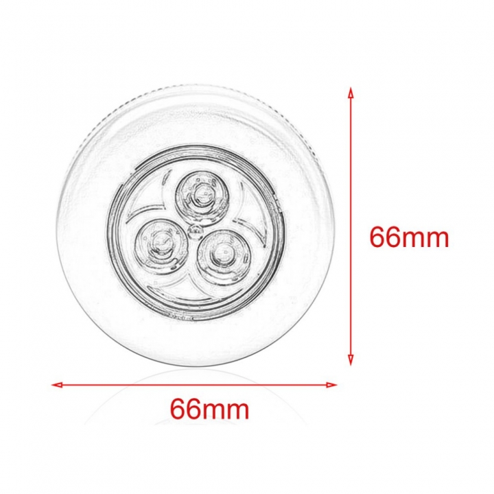 3 LED Touch Lamp Ceiling Wall/Cabinet Light LED Night Light Battery-powered Bedside Emergency Lamp