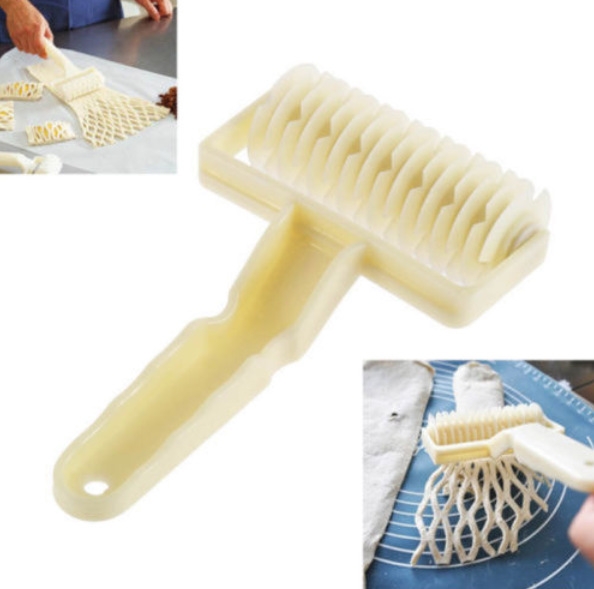 Plastic Netting Round Knife Dough Bread Pastry Biscuit Cutter Net Plastic Roller Lattice Pizaa Tools