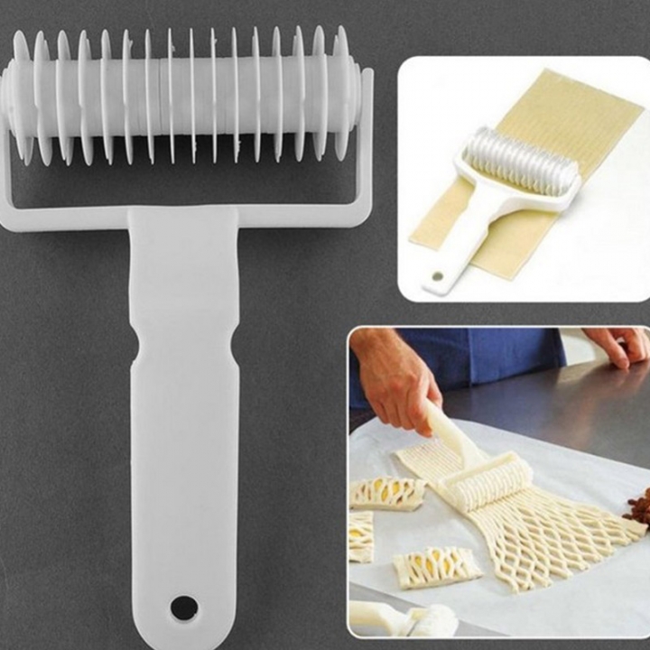 Plastic Netting Round Knife Dough Bread Pastry Biscuit Cutter Net Plastic Roller Lattice Pizaa Tools