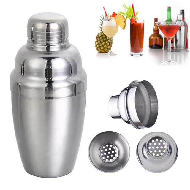 New Hand Shake Barware Styles Stainless Steel Martini Cocktail Shaker Bar Cocktail Strainer  Kitchen Restaurant Supplies
