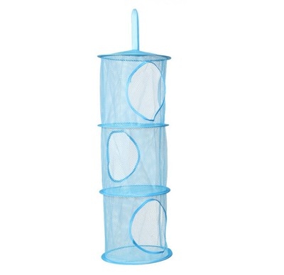 Color network Hanging Multi-layer Storage Cage Hanging cage Cylindrical Storage bag Hanging basket