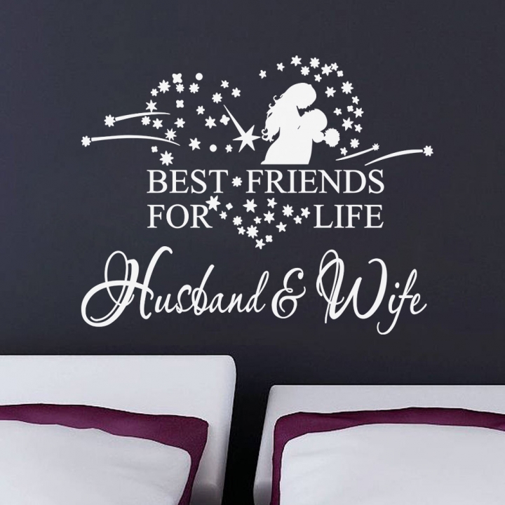 Creative English motto Warm romantic bedroom background Wall sticker