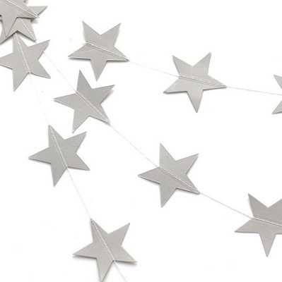 Creative Pearl light Cardboard star Hanging ornament Charm Pull flower wedding festival celebrate