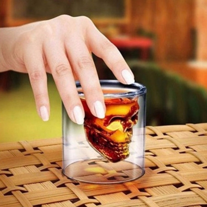 Glass Skull Head Beer Cup Glass for the Home Bar Beer Water Party Hotel Transparent Cup Drinkware  Kitchen Restaurant Supplies
