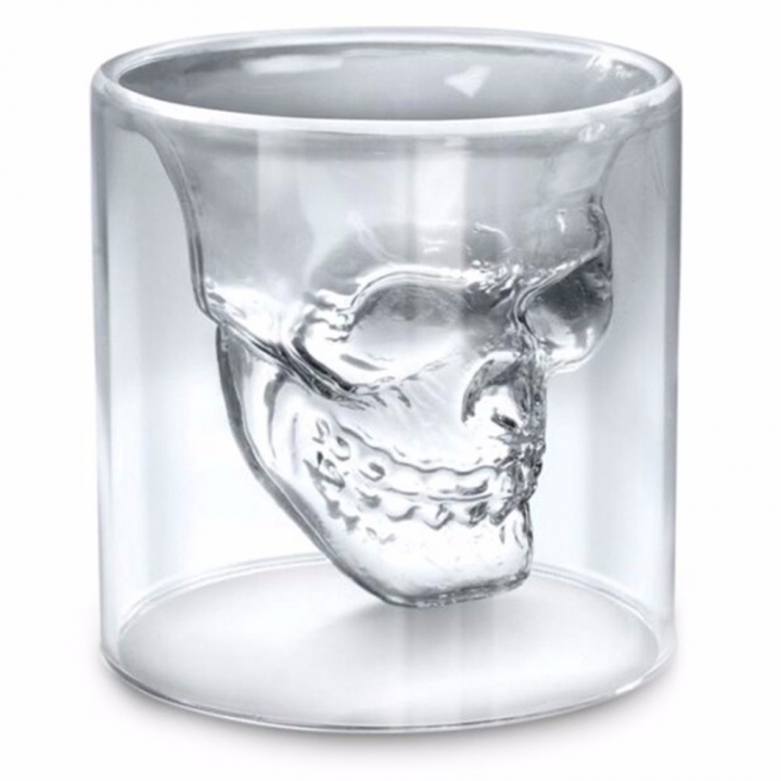 Glass Skull Head Beer Cup Glass for the Home Bar Beer Water Party Hotel Transparent Cup Drinkware  Kitchen Restaurant Supplies