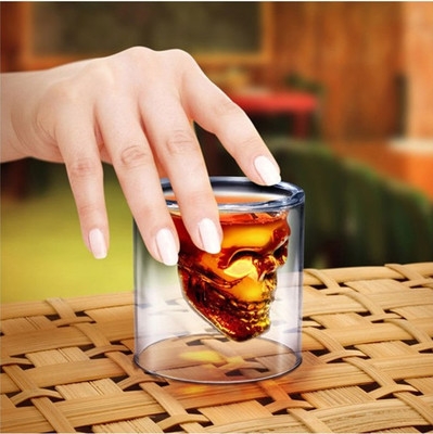 Glass Skull Head Beer Cup Glass for the Home Bar Beer Water Party Hotel Transparent Cup Drinkware  Kitchen Restaurant Supplies