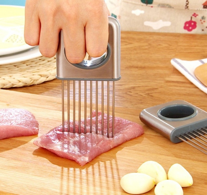 kitchen small tools Onion fork Fruit insert stainless steel Onion cutting Onion needle