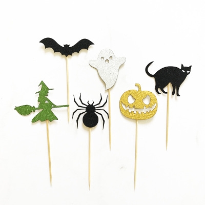 Ghost festival Halloween spider Insert cake decoration pumpkin Black cat elf ghost