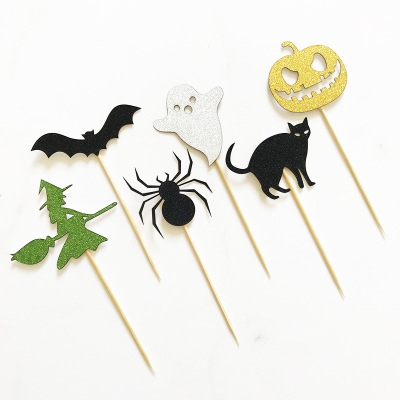 Ghost festival Halloween spider Insert cake decoration pumpkin Black cat elf ghost