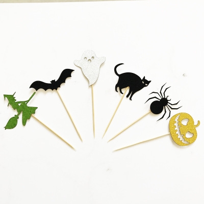 Ghost festival Halloween spider Insert cake decoration pumpkin Black cat elf ghost