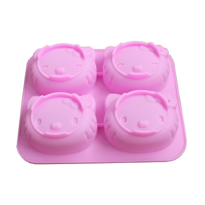 4 company expression Cake mold Cat head Chocolate mold kitchen Baking Silica gel Mold