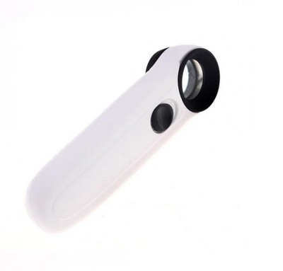 40X times 21mm Double lamp Magnifying glass Handheld Jewelry Identification magnifier