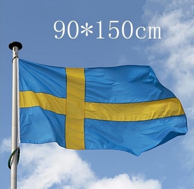 90*150cm   3*5ft Swedish flag No 4 Polyester banner procession Home decoration
