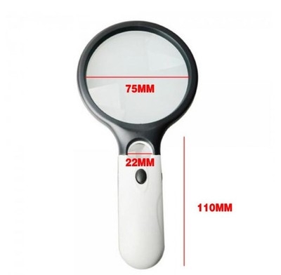 Three LED Double mirror Reading Mother Magnifying glass Old man read magnifier