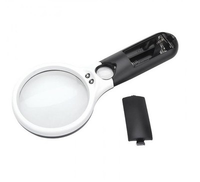 Three LED Double mirror Reading Mother Magnifying glass Old man read magnifier