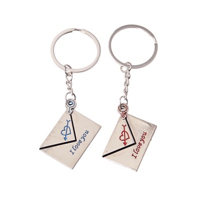 Letter love Seal Secret language Couple key Accessories metal Keychain