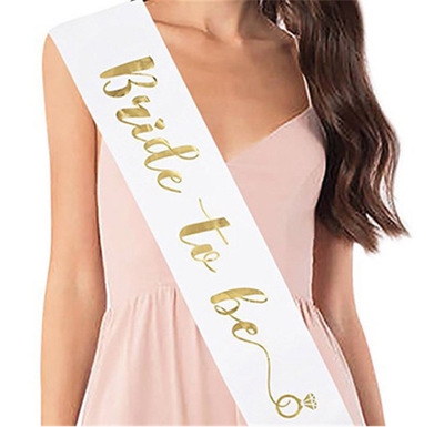 Single Party Etiquette belt wedding Gold word bride Shoulder strap Bride to be