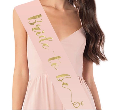 Single Party Etiquette belt wedding Gold word bride Shoulder strap Bride to be