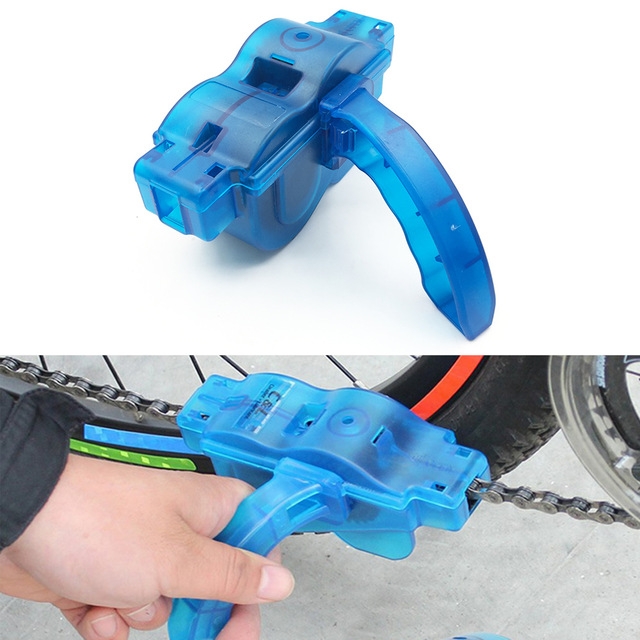 Portable Bicycle Chain Cleaner Bike Clean Machine Cycling Repair Tool Kits Brushes Scrubber Set