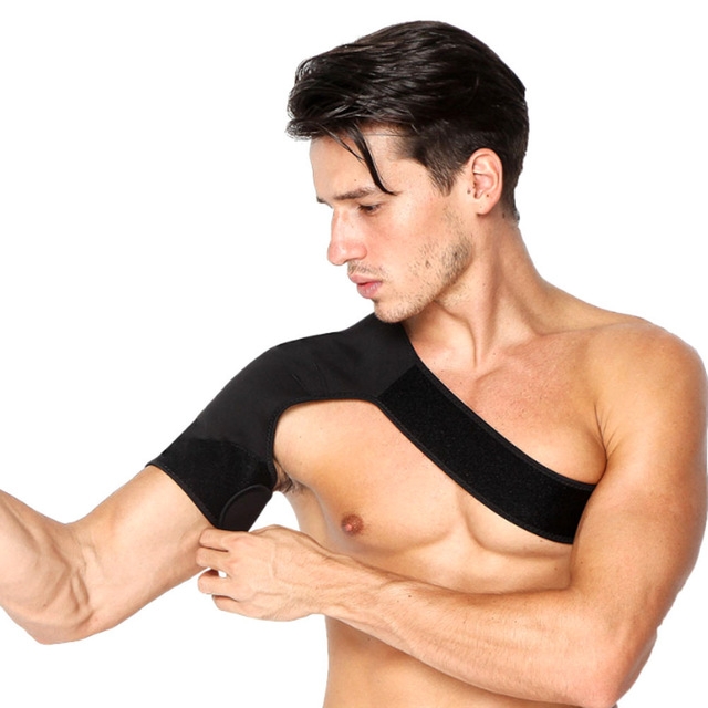 Breathable Gym Sports Care Single Shoulder Support Back Brace Guard Shoulder Protection Bandage