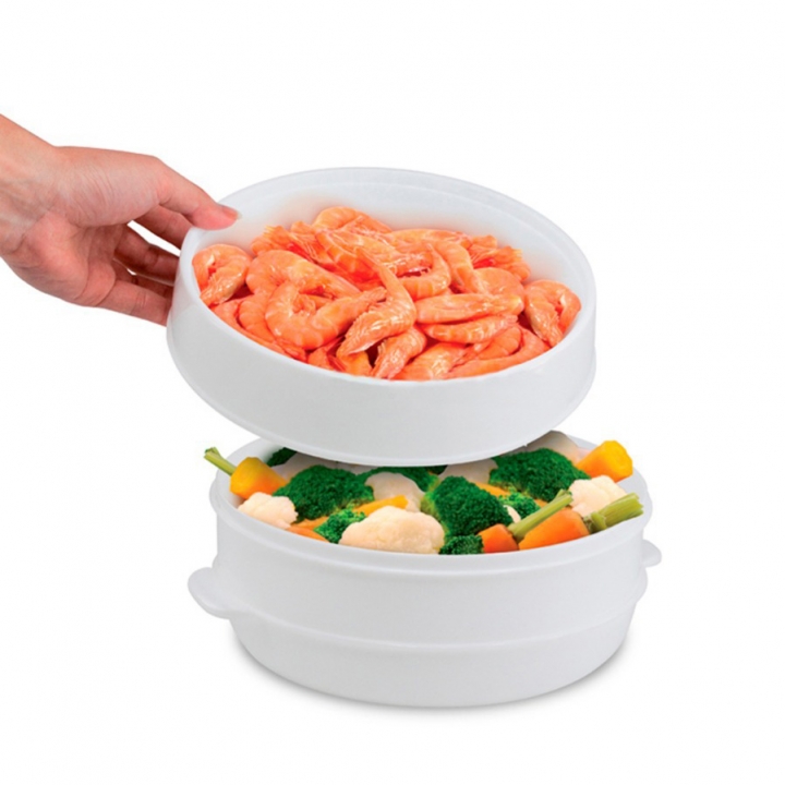 Microwave Food Steamer BPA Free Cookware Cooking Pot Veggies Seafood Steamer High Quality
