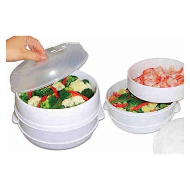Microwave Food Steamer BPA Free Cookware Cooking Pot Veggies Seafood Steamer High Quality
