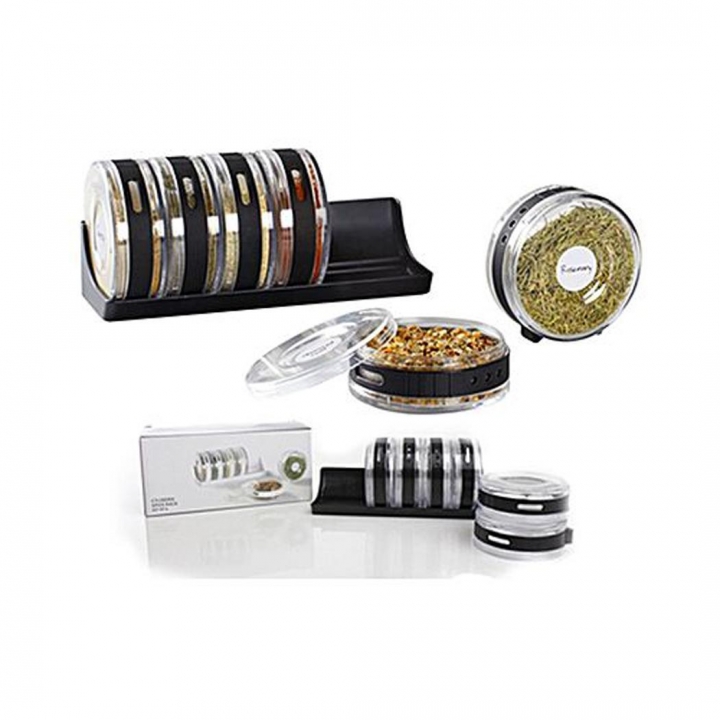 Six-In-One Seasoning Bottle Spice Jar Set Transparent Kitchen Cruet pepper box storage bottles