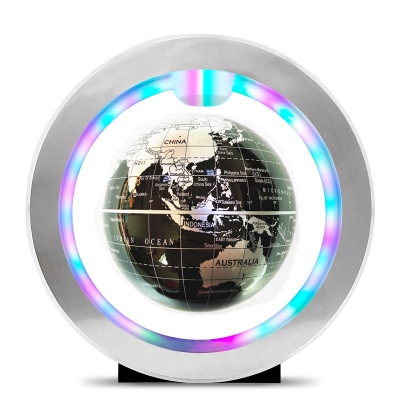 O shape Magnetic levitation globe 4 inches led Illuminate rotation Suspension Earth Crafts