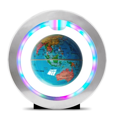 O shape Magnetic levitation globe 4 inches led Illuminate rotation Suspension Earth Crafts