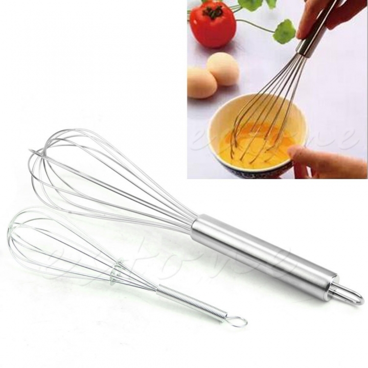 Manual Egg Beater Stainless Steel Handle Silicone Egg Beaters Milk Cream Butter Whisk Mixer