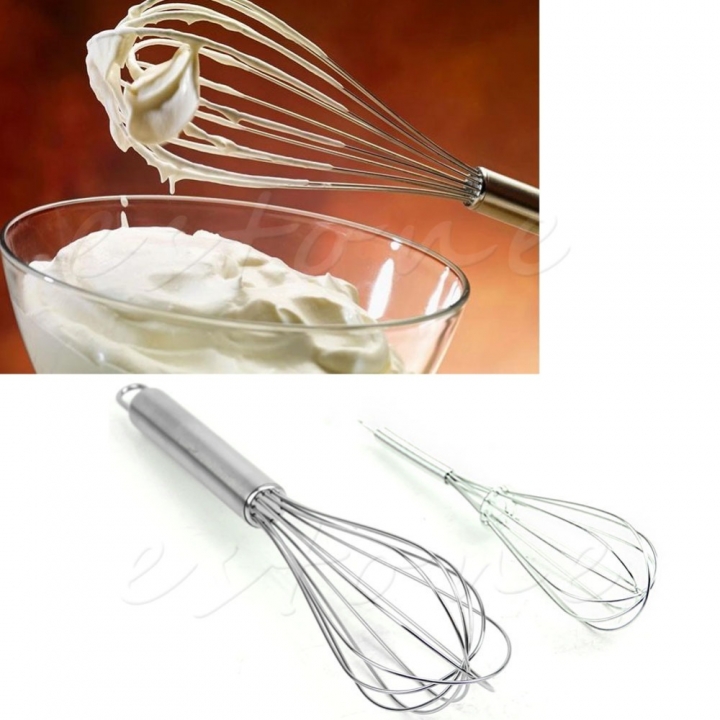Manual Egg Beater Stainless Steel Handle Silicone Egg Beaters Milk Cream Butter Whisk Mixer