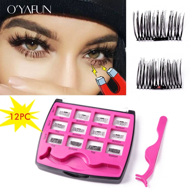 3 second Lash magnetic eyelash reusable  eyelashes magnet false handmade eyelashes