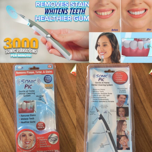 Teeth Sonic Pic Gentle Dental Teeth Whiten Ultrasonic Dental Tooth Pick With LED